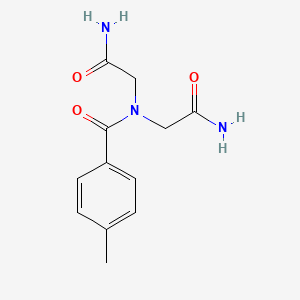 molecular formula C12H15N3O3 B5873377 N,N-bis(2-amino-2-oxoethyl)-4-methylbenzamide 