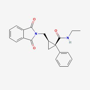 molecular formula C21H20N2O3 B587338 rac-N-Desethyl-N inverted exclamation mark -phthalimido Milnacipran CAS No. 105310-73-4