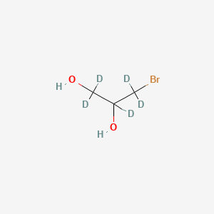 molecular formula C3H7BrO2 B587344 3-Bromopropane-1,2-diol-d5 CAS No. 1246820-48-3