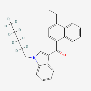 molecular formula C26H27NO B587345 (4-Ethylnaphthalen-1-yl)-[1-(2,2,3,3,4,4,5,5,5-nonadeuteriopentyl)indol-3-yl]methanone CAS No. 1651833-52-1