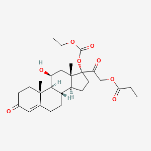 molecular formula C27H38O8 B587349 1,2-Dihydro Prednicarbate CAS No. 671225-26-6