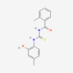 molecular formula C16H16N2O2S B5873523 N-[(2-hydroxy-4-methylphenyl)carbamothioyl]-2-methylbenzamide 