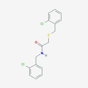 molecular formula C16H15Cl2NOS B5873558 N-(2-chlorobenzyl)-2-[(2-chlorobenzyl)sulfanyl]acetamide 