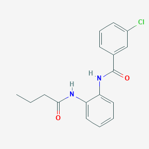 molecular formula C17H17ClN2O2 B5873582 N-[2-(butanoylamino)phenyl]-3-chlorobenzamide 