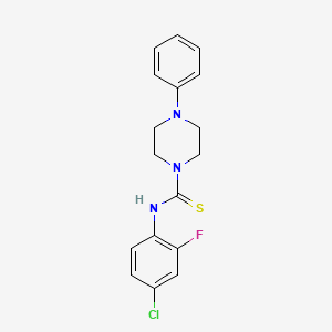 molecular formula C17H17ClFN3S B5873598 N-(4-chloro-2-fluorophenyl)-4-phenylpiperazine-1-carbothioamide 