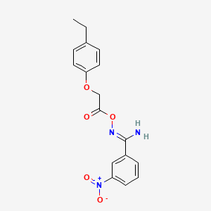 molecular formula C17H17N3O5 B5873697 N'-{[(4-ethylphenoxy)acetyl]oxy}-3-nitrobenzenecarboximidamide 