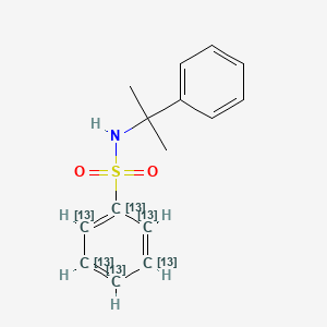 molecular formula C15H17NO2S B587374 N-(a,a-Dimethylbenzyl)benzenesulfonamide-13C6 