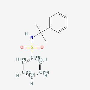 molecular formula C15H17NO2S B587374 N-(alpha,alpha-Dimethylbenzyl)benzenesulfonamide-13C6 CAS No. 1287138-19-5