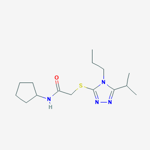 molecular formula C15H26N4OS B5873791 N-CYCLOPENTYL-2-[(5-ISOPROPYL-4-PROPYL-4H-1,2,4-TRIAZOL-3-YL)SULFANYL]ACETAMIDE 