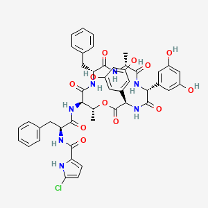 molecular formula C46H46ClN7O12 B587381 Cochinmicin III CAS No. 143728-99-8