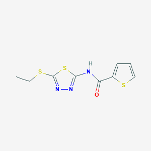 molecular formula C9H9N3OS3 B5873905 N-[5-(ethylsulfanyl)-1,3,4-thiadiazol-2-yl]thiophene-2-carboxamide CAS No. 313516-32-4