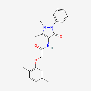 molecular formula C21H23N3O3 B5873907 N-(1,5-dimethyl-3-oxo-2-phenylpyrazol-4-yl)-2-(2,5-dimethylphenoxy)acetamide 