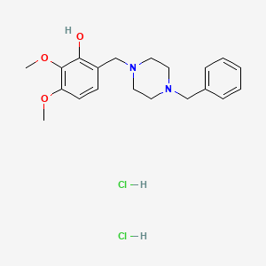 molecular formula C20H28Cl2N2O3 B587391 6-[(4-Benzyl-1-piperazinyl)methyl]-2,3-dimethoxyphenol dihydrochloride CAS No. 159304-24-2