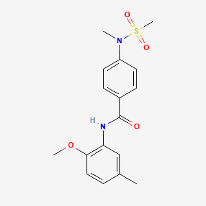 molecular formula C17H20N2O4S B5873936 N-(2-methoxy-5-methylphenyl)-4-[methyl(methylsulfonyl)amino]benzamide 