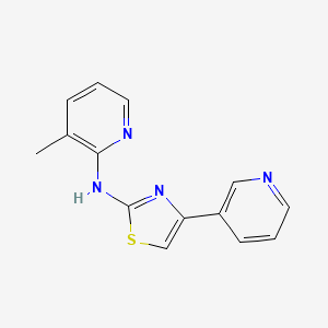 molecular formula C14H12N4S B5873952 N-(3-METHYL-2-PYRIDYL)-N-[4-(3-PYRIDYL)-1,3-THIAZOL-2-YL]AMINE 