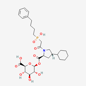 molecular formula C29H42NO11P B587400 Fosinoprilat acyl-beta-D-glucuronide CAS No. 113411-09-9