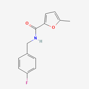 molecular formula C13H12FNO2 B5874059 N-[(4-fluorophenyl)methyl]-5-methylfuran-2-carboxamide 