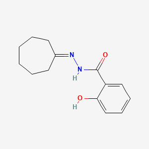 molecular formula C14H18N2O2 B5874071 N-(cycloheptylideneamino)-2-hydroxybenzamide 