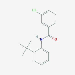 molecular formula C17H18ClNO B5874082 N-(2-tert-butylphenyl)-3-chlorobenzamide 