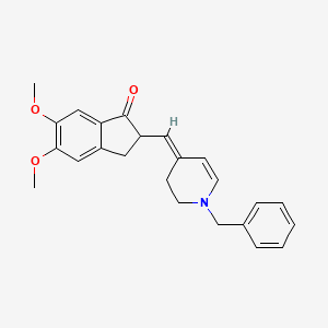 molecular formula C24H25NO3 B587410 1-Benzyl-4-(5,6-dimethoxy-1-oxoindan-2-YL)methylene-1,2,3,4-tetrahydropyridine CAS No. 1020661-51-1