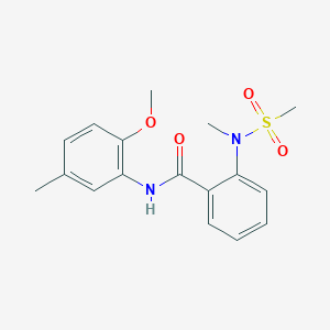 molecular formula C17H20N2O4S B5874117 N-(2-methoxy-5-methylphenyl)-2-[methyl(methylsulfonyl)amino]benzamide 