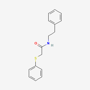 molecular formula C16H17NOS B5874188 N-Phenethyl-2-phenylsulfanyl-acetamide 