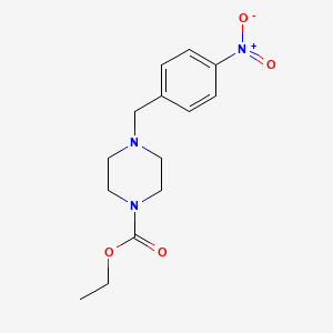 molecular formula C14H19N3O4 B5874215 ethyl 4-[(4-nitrophenyl)methyl]piperazine-1-carboxylate 