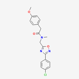 molecular formula C19H18ClN3O3 B5874240 N-{[3-(4-chlorophenyl)-1,2,4-oxadiazol-5-yl]methyl}-2-(4-methoxyphenyl)-N-methylacetamide 