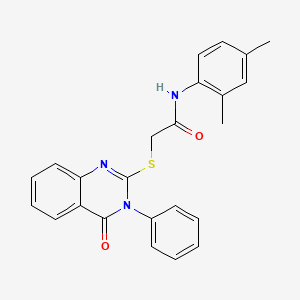 molecular formula C24H21N3O2S B5874245 N-(2,4-dimethylphenyl)-2-[(4-oxo-3-phenyl-3,4-dihydroquinazolin-2-yl)sulfanyl]acetamide 