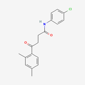 molecular formula C18H18ClNO2 B5874247 N-(4-chlorophenyl)-4-(2,4-dimethylphenyl)-4-oxobutanamide 