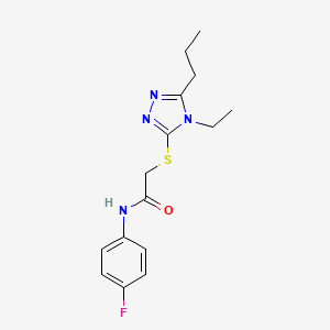 molecular formula C15H19FN4OS B5874271 2-[(4-ethyl-5-propyl-4H-1,2,4-triazol-3-yl)thio]-N-(4-fluorophenyl)acetamide 