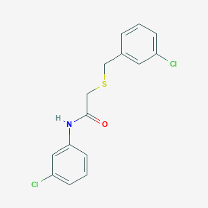 molecular formula C15H13Cl2NOS B5874286 N-(3-chlorophenyl)-2-[(3-chlorophenyl)methylsulfanyl]acetamide 