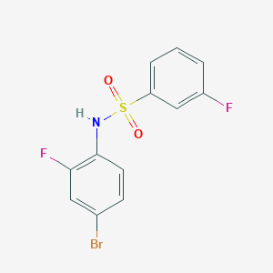 molecular formula C12H8BrF2NO2S B5874368 N-(4-bromo-2-fluorophenyl)-3-fluorobenzenesulfonamide 