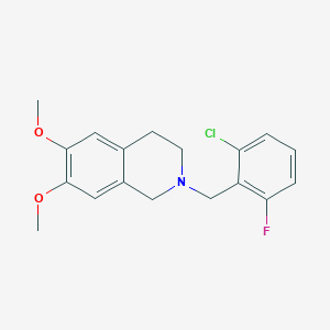 molecular formula C18H19ClFNO2 B5874409 2-(2-chloro-6-fluorobenzyl)-6,7-dimethoxy-1,2,3,4-tetrahydroisoquinoline 