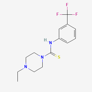 molecular formula C14H18F3N3S B5874451 4-ethyl-N-[3-(trifluoromethyl)phenyl]piperazine-1-carbothioamide 