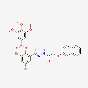 molecular formula C29H24Br2N2O7 B5874483 [2,4-dibromo-6-[(E)-[(2-naphthalen-2-yloxyacetyl)hydrazinylidene]methyl]phenyl] 3,4,5-trimethoxybenzoate 