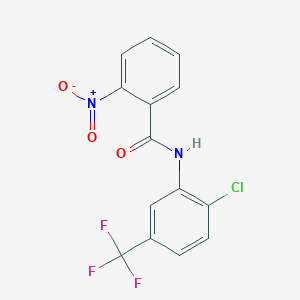 molecular formula C14H8ClF3N2O3 B5874508 N-[2-chloro-5-(trifluoromethyl)phenyl]-2-nitrobenzamide CAS No. 34490-01-2