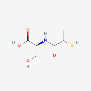 molecular formula C6H11NO4S B587473 N-(2-Mercapto-1-oxopropyl)-L-serine CAS No. 1313496-17-1