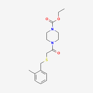 molecular formula C17H24N2O3S B5874757 ETHYL 4-(2-{[(2-METHYLPHENYL)METHYL]SULFANYL}ACETYL)PIPERAZINE-1-CARBOXYLATE 