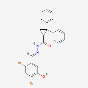 molecular formula C23H18Br2N2O2 B5874859 N-[(E)-(2,4-dibromo-5-hydroxyphenyl)methylideneamino]-2,2-diphenylcyclopropane-1-carboxamide 