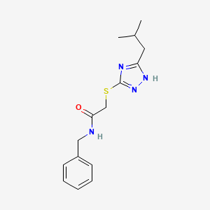 molecular formula C15H20N4OS B5875063 N-benzyl-2-{[5-(2-methylpropyl)-4H-1,2,4-triazol-3-yl]sulfanyl}acetamide 