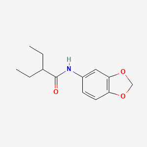 molecular formula C13H17NO3 B5875109 N-(1,3-benzodioxol-5-yl)-2-ethylbutanamide 