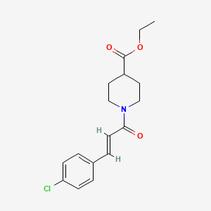 molecular formula C17H20ClNO3 B5875302 ethyl 1-[(2E)-3-(4-chlorophenyl)prop-2-enoyl]piperidine-4-carboxylate 