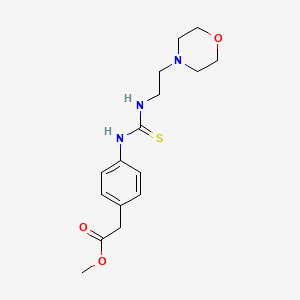 molecular formula C16H23N3O3S B5875441 Methyl [4-({[2-(morpholin-4-yl)ethyl]carbamothioyl}amino)phenyl]acetate 