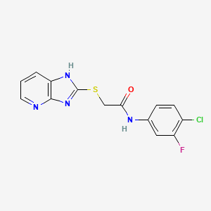 molecular formula C14H10ClFN4OS B5875442 N-(4-CHLORO-3-FLUOROPHENYL)-2-{3H-IMIDAZO[4,5-B]PYRIDIN-2-YLSULFANYL}ACETAMIDE 