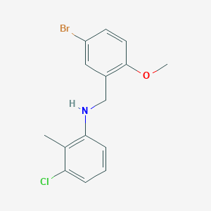 molecular formula C15H15BrClNO B5875496 N-[(5-bromo-2-methoxyphenyl)methyl]-3-chloro-2-methylaniline 