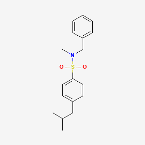 molecular formula C18H23NO2S B5875537 N-Benzyl-N-methyl-4-(2-methylpropyl)benzene-1-sulfonamide 