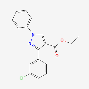 molecular formula C18H15ClN2O2 B5875548 Ethyl 3-(3-chlorophenyl)-1-phenylpyrazole-4-carboxylate 