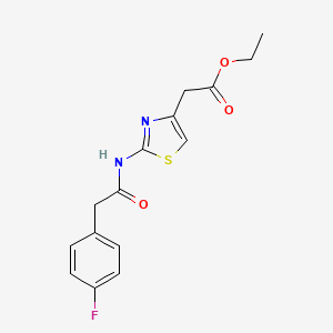 molecular formula C15H15FN2O3S B5875639 Ethyl 2-{2-[2-(4-fluorophenyl)acetamido]-1,3-thiazol-4-yl}acetate 