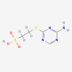 2-(4-Amino-1,3,5-triazin-2-yl)sulfanylethanesulfonic Acid-d4